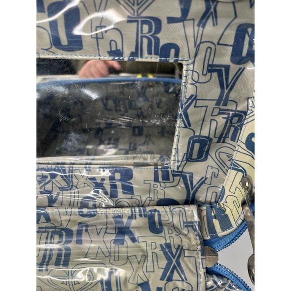 ROXY Make-Up Case Hawaiian Floral Blue Vintage Large READ - Picture 13 of 16